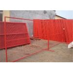 Red Temporary Mesh Fencing With Plastic Feet And Iron Feet For Construction Site for sale