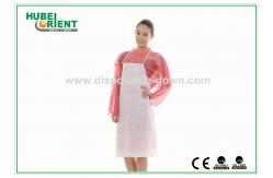China Soft Touching Disposable Non Woven Apron With Thin Neck Gallus supplier
