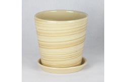 China Single Quantity Handcrafted Ceramic Containers Drainage For Flourishing Plants supplier