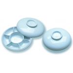 Round Shaped Art Painting Accessories Ceramic Watercolour Palette With Lid for sale