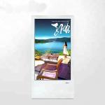 Wall Mount Lcd Advertising Screen , Rounded Rectangle Digital Display Board