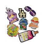 3.5g Customized Packaging And Logo Printing Special Unique Shaped Inside Printed Holographic Die Cut Mylar Bag for sale