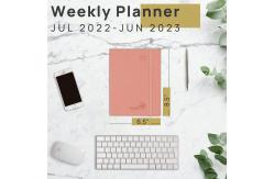 China POPRUN Pink Academic Planner With Weekly Schedule And Monthly Overview supplier