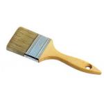 4 White Bristle House Paint Brush with Lacquered Wood Handle for sale
