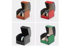 China PU Leather Wrist Watch Boxes Packing Case 4c Offset Printing supplier