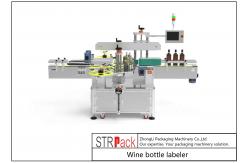 China Two Sides Servo System Wine Bottle Labeler Opaque / Transparent Label supplier