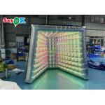 Photo Booth Decorations Advertising LED Light Inflatable Photo Booth V Sharp Silver Type Enclosure Tent for sale