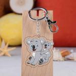 Custom Holographic Acrylic Keychain , Cute Animal Design Acrylic Picture Keychain