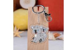 China Custom Holographic Acrylic Keychain , Cute Animal Design Acrylic Picture Keychain supplier