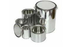 China ISO Round Metal Container With Lid 0.21mm 4 Litre Empty Paint Tins supplier