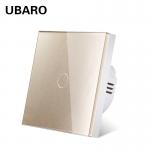 Euro Standard Touch Light Switch 1 Gang Single Wire Switches For Home