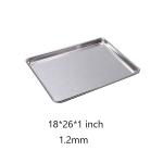 26 by 18 inch 1.2mm aluminum alloy baking pan aluminum alloy baking tray aluminium oven tray baking oven tray for sale