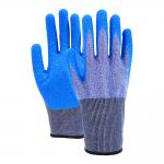 18 Gauge ANSI A4 Cut Gloves , Cut Resistant Latex Gloves Blue Customized Logo for sale