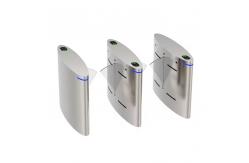 China Automatic Pedestrian Barrier Gate Oval Shape For Metro / Subway/ Underground Entrance supplier