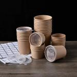Desserts PE Coated 30ozDisposable Food Grade Biodegradable Eco Paper Food Container Kraft Soup Bowl for sale