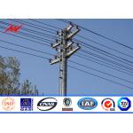 Hot dip galvnaized Electric Power Pole 8m height  for 132KV Transmission Line for sale