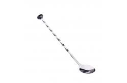 China 28 cm long stainless steel screw handle mixing spoon Cocktail bartender tools supplier