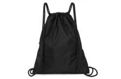 China Shoulder Drawstring Bag , Sports Drawstring Backpack Bag With Zip Pocket supplier
