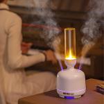Two Spray Port Essential Oil Diffuser Changeable LED Light Aromatherapy Scent Diffuser Machine Candle Mini Humidifier for sale