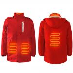 7.4V Winter Battery Heating Coat Warmer Heating Clothes Men'S Electric Heated Hooded Clothes for sale