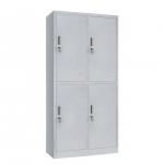 Cold Rolled Steel Wardrobe 4 Door Metal Locker Storage Cabinet for sale