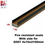 Brown Pvc Seal Strip With Side Fin Sodium Silicate Filling Intumescent for sale