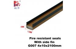 China Brown Pvc Seal Strip With Side Fin Sodium Silicate Filling Intumescent supplier