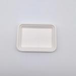 Greaseproof Compostable Square Plates , Supermarket Biodegradable Sugarcane Plates for sale