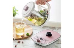 China 1.5L 1500W Glass Water Kettle Clear Tea Kettle With Infuser LED Base supplier