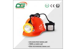 China 15000 Lux Led Miner Lamp 6.6Ah rechargeable battery With Low Power Indication supplier