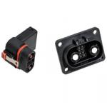2 Pole 8 Pins 150A Right Angle Connector 360 Degree Shielding EV Parts Plug for sale