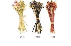 China Custom Logo Art Natural Craft Fruit Bamboo Stick Skewers supplier