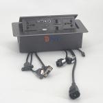 Power Supply Office Desk Power Sockets Square Corner With Audio Video Connector for sale
