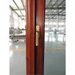 Windproof Tilt And Turn UPVC Window Oak Finish