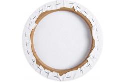China Round Shape Stretched Canvas Board White Blank Artist Canvas For Painting supplier