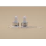 18 / 410 Large Glass Dropper Transparent Pipette Silver Collar For Fluid Delivery