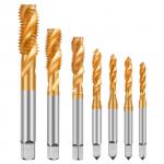 Titanium Coated HSS Spiral Tap Metric Machine Screw Thread Spiral Flute Milling Cutter for sale