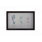 Customized Shape Baby 1st Year Hand And Footprint Picture Frame Non Toxic Ink Pad for sale