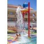 Fiberglass Water Splash Pad 5m Height Water Park Bucket Dump Cluster For Spray Zone for sale