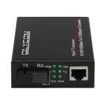 Mini Single Core 100/1000M Unmanaged Media Converter Single Mode Black for sale