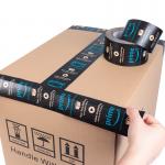 Eco Friendly Water Activated Reinforced Black 48mm Package Kraft Paper Adhesive Packing Tape Jumbo Roll for sale