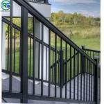Wood Color And Black Contemporary Aluminum Fence of Aluminum Product Thickness 20MM for sale