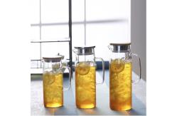 China 1L Transparent Glass Heat Resistant Beverage Juice Cold Kettle Kitchen Tools supplier