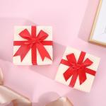 Rigid Square Lid and Base Box Custom Jewelry Box Packaging With Foam Insert