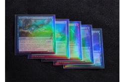 China Thickness Custom Double Clear Holographic Card Sleeves Rainbow Effects supplier