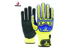 China Anti Impact TPR Gloves Hand Protector Nitrile Coated Cut Resistant Gloves OEM supplier