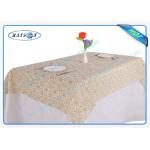 Gold Flower Printing Waterproof Non Woven Tablecloth For Home Use for sale