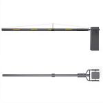Heavy Duty Vehicle Barrier Gate 12 Meters Water-proof Wind-proof Carbon Fiber Boom for sale