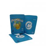 Snack 300g Stand Up Pouches Blue Mylar weed Bags With Zipper Lock for sale