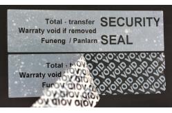 China White 65um 1mil Gloss Full Transfer Tamper Evident Security Labels For VOID supplier